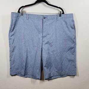 Performance Golf Shorts Mens 46 Blue Heather UPF 50 Stretch Moisture‎ Wicking